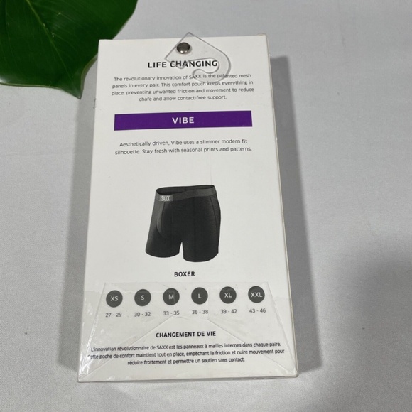 NIB SAXX‎ [ Small ] Vibe Stretch Boxer Briefs in Purple Gradient Stripe - Picture 7 of 16